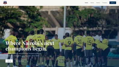Blue Bentos FC website hero
